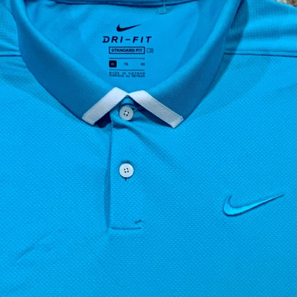 SOLD!!!!! Nike Mens Dri-FIt Vapor Blue Golf Polo Shirt XL - Picture 7 of 10
